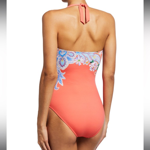 Johnny was bathing suit L orange floral - Picture 5 of 9